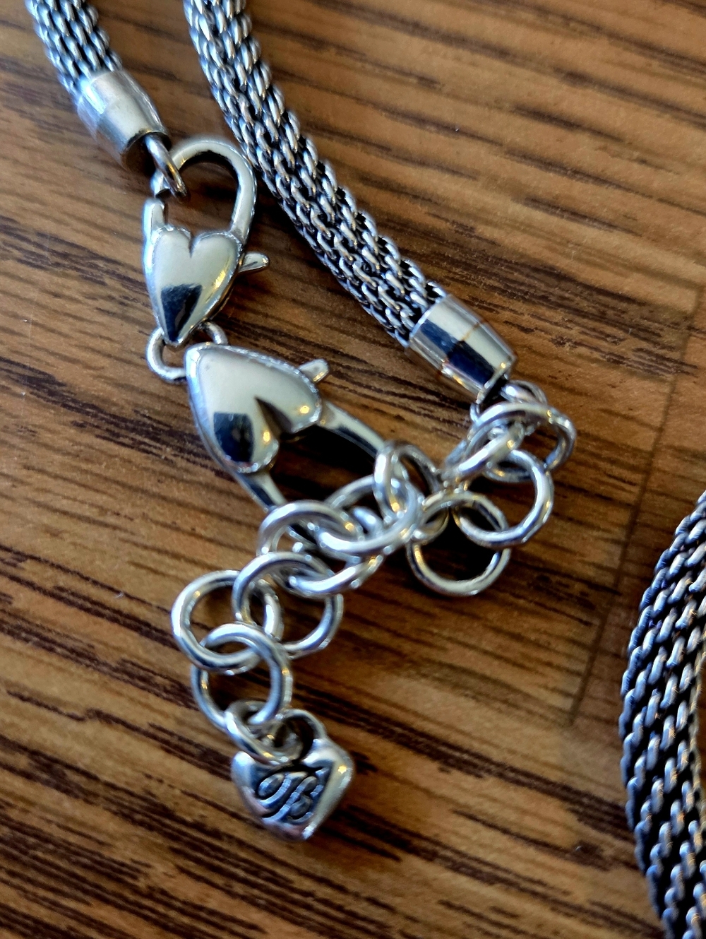 BRIGHTON "Beverly Glam" Silver Mesh Add A Charm Necklace CHIC! - Picture 3 of 7